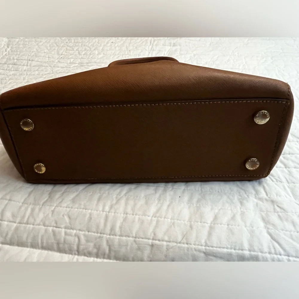 Michael Kors Handbag Satchel Saffiano Tan Leather